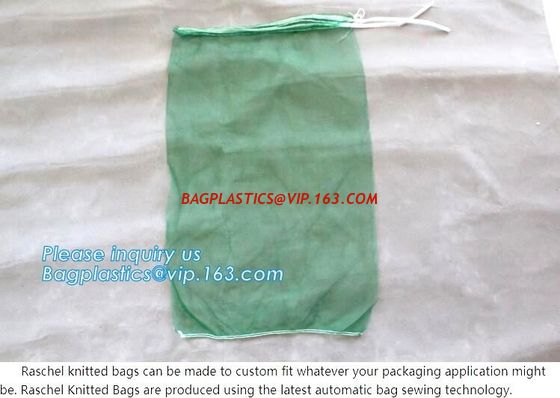 Plastic mesh net raschel bag in roll for automatic packing,Plastic raschel raschel PE fruit mesh net bag, bagease, pack supplier