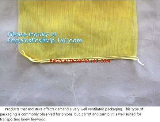 Plastic mesh net raschel bag in roll for automatic packing,Plastic raschel raschel PE fruit mesh net bag, bagease, pack supplier
