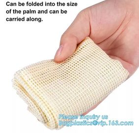 Recyclable Laundry Wholesale Cotton Mesh Bag,Reusable Solid Shopping Bag String Grocery Bag Shopper Cotton Tote Mesh Net supplier