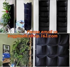 hanging plant bags felt wall planter garden felt grow bag,Pockets Vertical recycle felt fabric hanging garden planter ba supplier