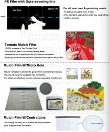 Green house film, pp non-woven weed control sheet,mulch film w/pull-off hole,plant protect sleeve film w/hole, micro hol supplier