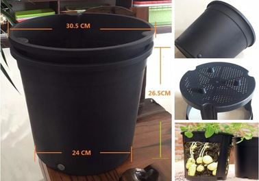 High quality PP potato grow pot planting bag,Gallon Garden Plastic Nursery Plant Flower Grow Pot for Plants, Black Indoo supplier