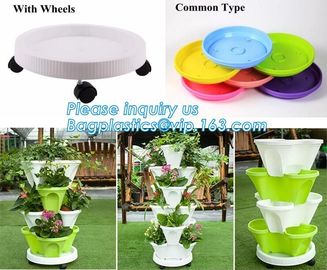 strawberry vertical stackable planter plastic garden pots flower pot,PP material Mini plastic succulent pot for home gar supplier