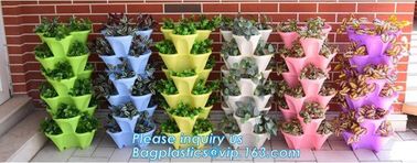 strawberry vertical stackable planter plastic garden pots flower pot,PP material Mini plastic succulent pot for home gar supplier