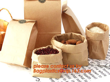 Customized Printing white kraft paper bags sandwich packing Bread Package Bag,Grease Proof Foil Lined Brown Kraft Paper supplier