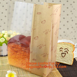 China supplier promotional custom coated bread/sandwich paper kraft bag with clear window,brown kraft paper bakery bread supplier