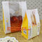 Custom bread food paper bags with your own logo,Factory Supplier Eco-friendly Kraft Paper Bread Packaging Bag supplier
