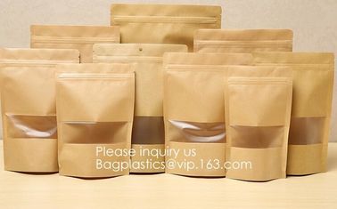 Food grade kraft paper aluminum foil k bag, packing cereals,condiments,candies,teas,nuts,snack,food packaging pac supplier