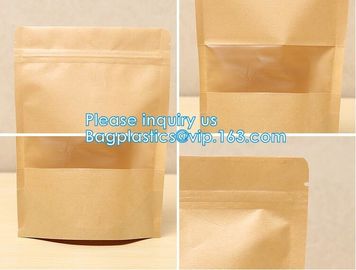 Food grade kraft paper aluminum foil k bag, packing cereals,condiments,candies,teas,nuts,snack,food packaging pac supplier