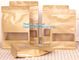 Food grade kraft paper aluminum foil k bag, packing cereals,condiments,candies,teas,nuts,snack,food packaging pac supplier
