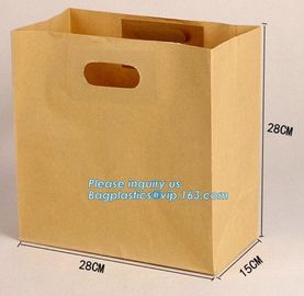 Durable Flat Bottom Bread Paper Bag Brown Kraft Paper Bag Bread Packaging Bag,cookies pouches / beautiful snack food pac supplier