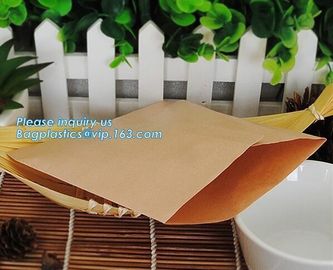 toast bread bag candy dessert biscuit bag food grade kraft paper bag,food grade brown kraft bread paper bag, COMPANY PAC supplier