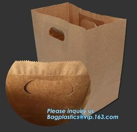 60gsm Oil-Proof Food Kraft Paper Packaging Bread Bag,food brown kraft paper bag sandwich bag bread bag, BAGPLASTICS, PAC supplier