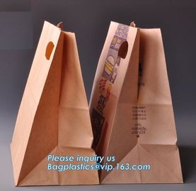 60gsm Oil-Proof Food Kraft Paper Packaging Bread Bag,food brown kraft paper bag sandwich bag bread bag, BAGPLASTICS, PAC supplier