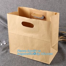 Wholesale kraft paper bag for bakery bread paper bag for bread,Carbon Branded Shopping Bread Brown Craft Paper Bag, PACK supplier