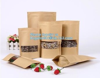 Food Packaging Kraft Bread Packing Paper Bag With pressure sensitive adhesive,disposable waterproof food packaging paper supplier