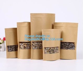 Food Packaging Kraft Bread Packing Paper Bag With pressure sensitive adhesive,disposable waterproof food packaging paper supplier