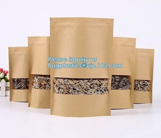 Food Packaging Kraft Bread Packing Paper Bag With pressure sensitive adhesive,disposable waterproof food packaging paper supplier