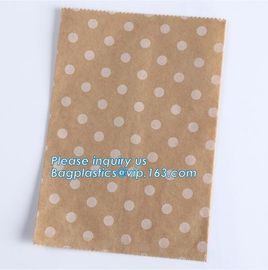 Brown Kraft Paper Bags Gift Food Bread Candy Wedding Party Bags,Foil Lined Kraft Design Paper Window Bread Bags for food supplier