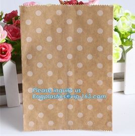 Brown Kraft Paper Bags Gift Food Bread Candy Wedding Party Bags,Foil Lined Kraft Design Paper Window Bread Bags for food supplier