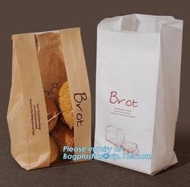 Chinese New Design Hot Sale Custom Printed Pharmacy White Kraft Paper Bag Bread Paper Bag,stand up kraft paper bread bag supplier