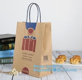 fancy custom printed packaging paper gift bags,Security Seal Easy Tear PLA Biodegradable Stand Up Kraft Paper Bread Bag supplier