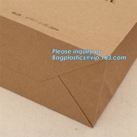 Brown kraft paper shoppinFood grade printed bakery brown greaseproof kraft paper bread packaging bags with clear window, supplier