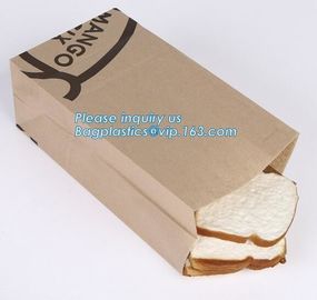 paper bags with flat handle,cement packaging paper bags , strong brown paper bags,Take out brown kraft paper bread bag f supplier