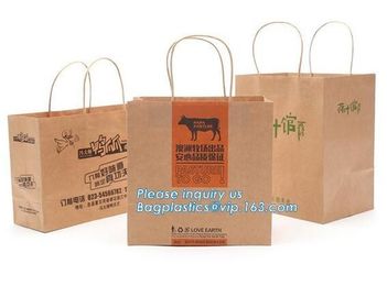 Chinese Supplier Hot Sell Brown Kraft Lunch Bread Packaging Customized Paper Bag For Promotion,New Design Kraft Paper Br supplier