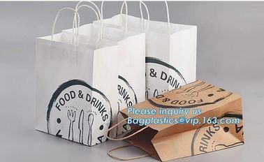 Custom Size Kraft Paper Bag for Food Kraft Brown Restaurant Take Away Fast Food Paper Bag,Grocery Fast Food Take Away Br supplier