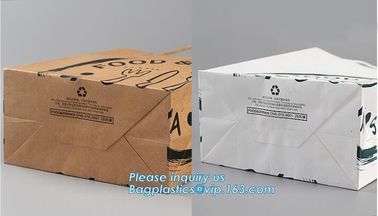 Custom Size Kraft Paper Bag for Food Kraft Brown Restaurant Take Away Fast Food Paper Bag,Grocery Fast Food Take Away Br supplier