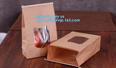 Sandwich Toast Bread Packing Bags,Personalized Baking Food Bread Packaging Disposable Kraft Paper Bag With Logo Print Fo supplier