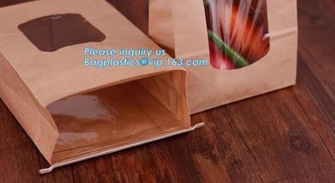 Sandwich Toast Bread Packing Bags,Personalized Baking Food Bread Packaging Disposable Kraft Paper Bag With Logo Print Fo supplier