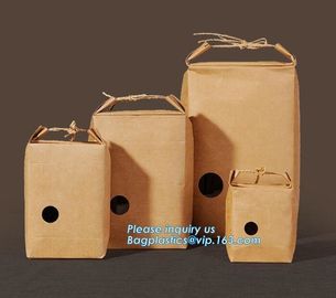 1kg Rice package kraft paper packaging bag brown kraft food paper bag,5kg10kg rice bag plastic packaging bag for rice,fl supplier