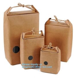 Food Grade Packaging Biodegradable Kraft Paper Rice Paper Bag,1kg 5kg food grade Rice package brown kraft paper packagin supplier