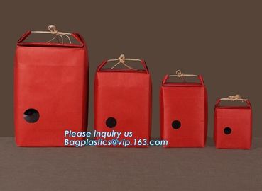 Waterproof Drawstring Kraft Paper Rice Bag,Food grade Wholesale food rice kraft paper bag gift packaging bag, BAGEASE supplier