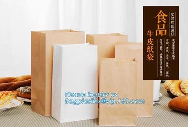 Heat seal pouch&amp;kraft paper plastic bread packaging bag,Portable High Quality Craft Paper Bread Bags, BAGEASE PACKAGE supplier