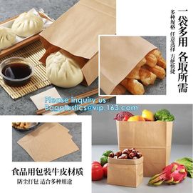 Low cost 120gsm food grade white kraft paper sos bottom bread wheat flour packaging paper bag,grease proofing food grade supplier