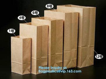 Free sample food grade paper bread bag with window,Food grade recycled bread paper bag with paper twist handle, bagease supplier