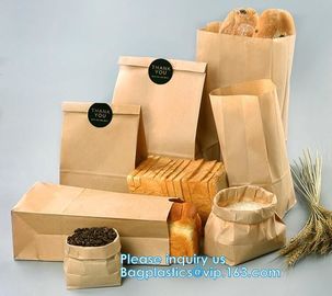 pot 60g 70g kraft paper food packaging bakery bread bag food kraft paper bag greaseproof snack bread brown kraft paper b supplier