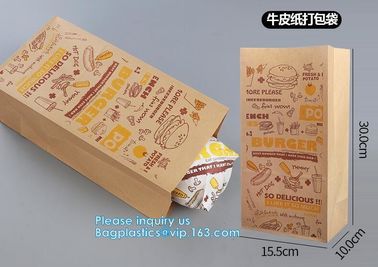 pot 60g 70g kraft paper food packaging bakery bread bag food kraft paper bag greaseproof snack bread brown kraft paper b supplier