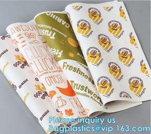 New Waterproof Craft Color Print Gift Wrap A4 Fast Food Sandwich Products Wrapping Kraft Paper, supplier