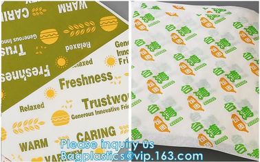 New Waterproof Craft Color Print Gift Wrap A4 Fast Food Sandwich Products Wrapping Kraft Paper, supplier