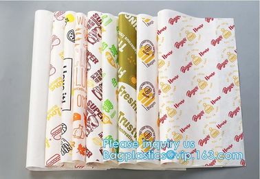 New Waterproof Craft Color Print Gift Wrap A4 Fast Food Sandwich Products Wrapping Kraft Paper, supplier