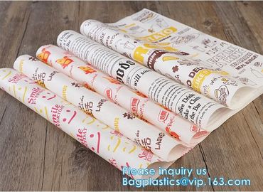 New Waterproof Craft Color Print Gift Wrap A4 Fast Food Sandwich Products Wrapping Kraft Paper, supplier