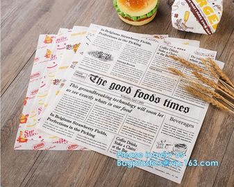 New Waterproof Craft Color Print Gift Wrap A4 Fast Food Sandwich Products Wrapping Kraft Paper, supplier