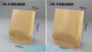 Logo Printed Greaseproof Fast Food Paper Wraps / Paper Bags,Fast food wrap foil proof paper bags, bakery paper bags, bre supplier