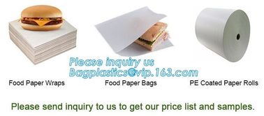 Food paper wraps, food paper bags,pe coated paper rolls, sandwich paper,hot dog paper,french fired paper,lunch wrap,deli supplier