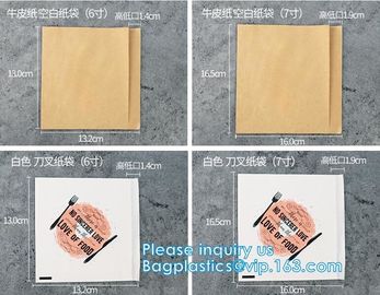 Excellent oil-proof take away burger wrapping paper bag,Recyclable Custom Printed Brown Kraft Paper Wrap Food Bread Sand supplier