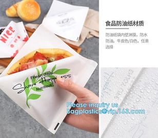 grease proof paper wrap with both ends sealed for deli food, sandwich,lined burger/sandwich wrap paper,BAGPLASTICS, PAC supplier